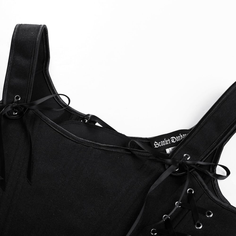 3443 Renaissance Corset Floral Lace Up Overbust Bustier Corset Tops Black - Picture 2 of 5